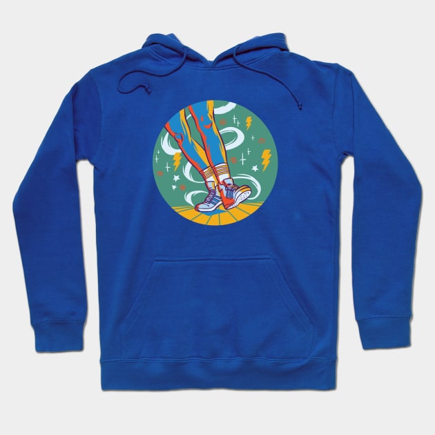 Retro Colorful Dancing Shoes Drawing Hoodie by SLAG_Creative